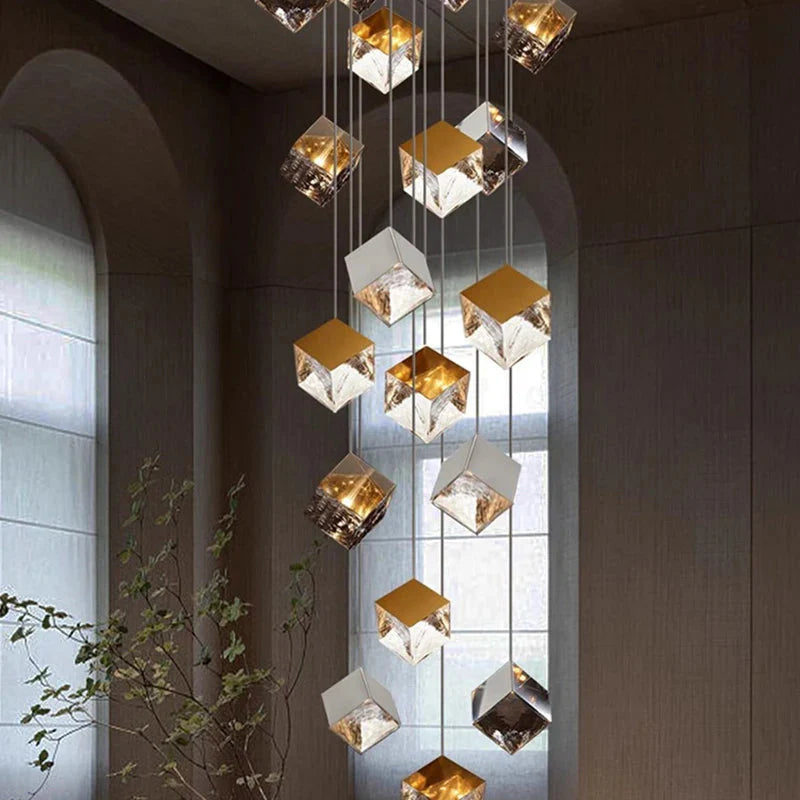 Luminaire Suspension finition brillante argentée – Référence : Marvyn6723- - Nexa Lights