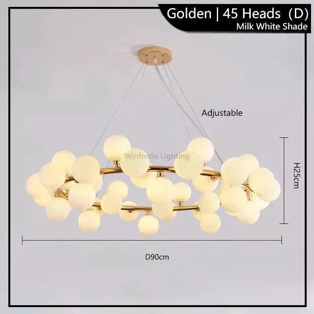 Luminaire Suspension finition brillante or – Référence : Malin6372-Luminaire Suspendu - Nexa Lights
