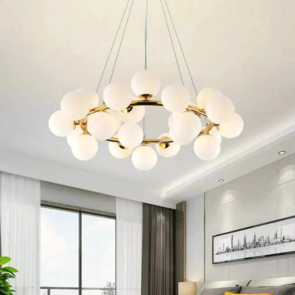 Luminaire Suspension finition brillante or – Référence : Malin6372-Luminaire Suspendu - Nexa Lights