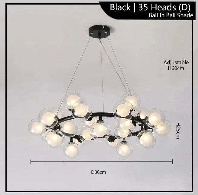 Luminaire Suspension finition brillante or – Référence : Malin6372-Luminaire Suspendu - Nexa Lights