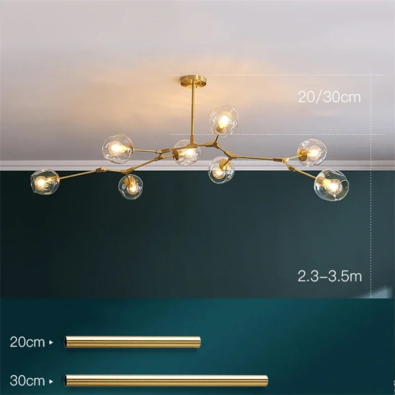Luminaire Suspension finition chrome poli – Référence : Marvyn2643- - Nexa Lights
