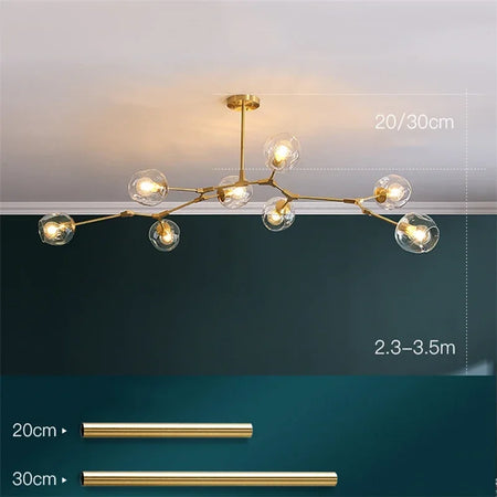 Luminaire Suspension finition chrome poli – Référence : Marvyn2643- - Nexa Lights