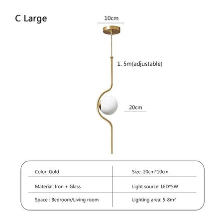 Luminaire Suspension finition cuivre avec verre tricolore – Référence : Loriane1623-Luminaire Suspendu - Nexa Lights