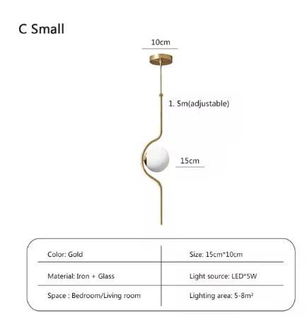 Luminaire Suspension finition cuivre avec verre tricolore – Référence : Loriane1623-Luminaire Suspendu - Nexa Lights