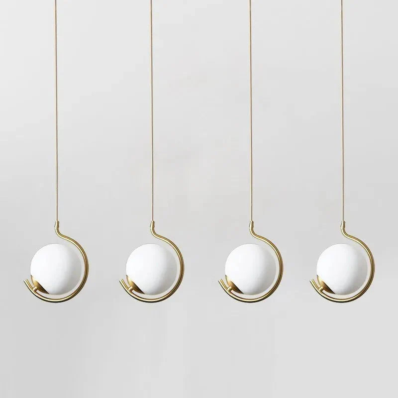 Luminaire Suspension finition cuivre avec verre tricolore – Référence : Loriane1623-Luminaire Suspendu - Nexa Lights
