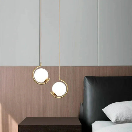 Luminaire Suspension finition cuivre avec verre tricolore – Référence : Loriane1623-Luminaire Suspendu - Nexa Lights