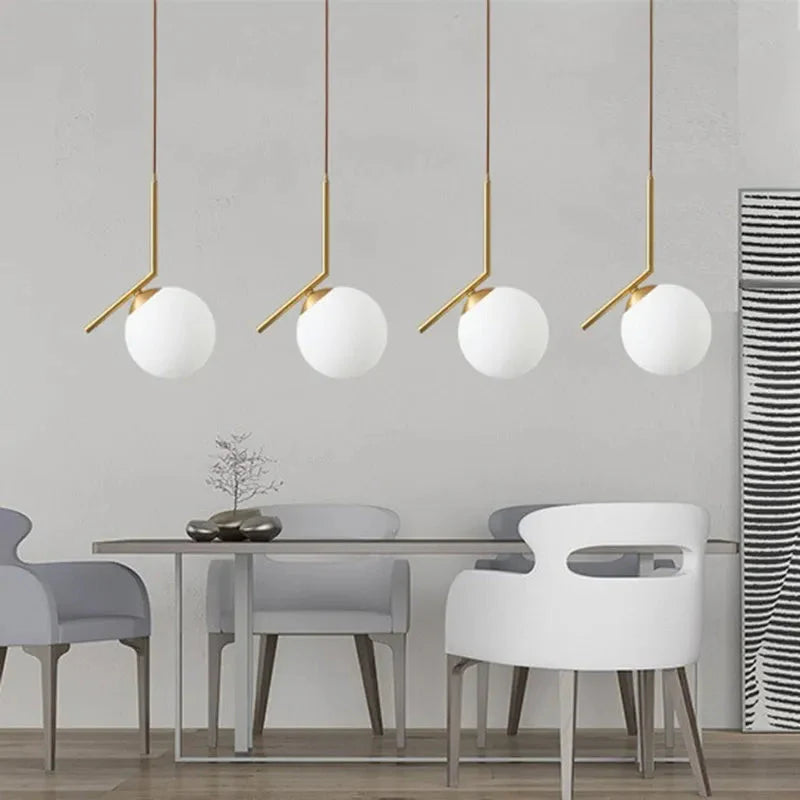 Luminaire Suspension finition cuivre avec verre tricolore – Référence : Loriane1623-Luminaire Suspendu - Nexa Lights