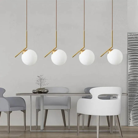 Luminaire Suspension finition cuivre avec verre tricolore – Référence : Loriane1623-Luminaire Suspendu - Nexa Lights