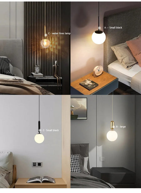 Luminaire Suspension finition dorée en boule – Référence : Joran5647- - Nexa Lights