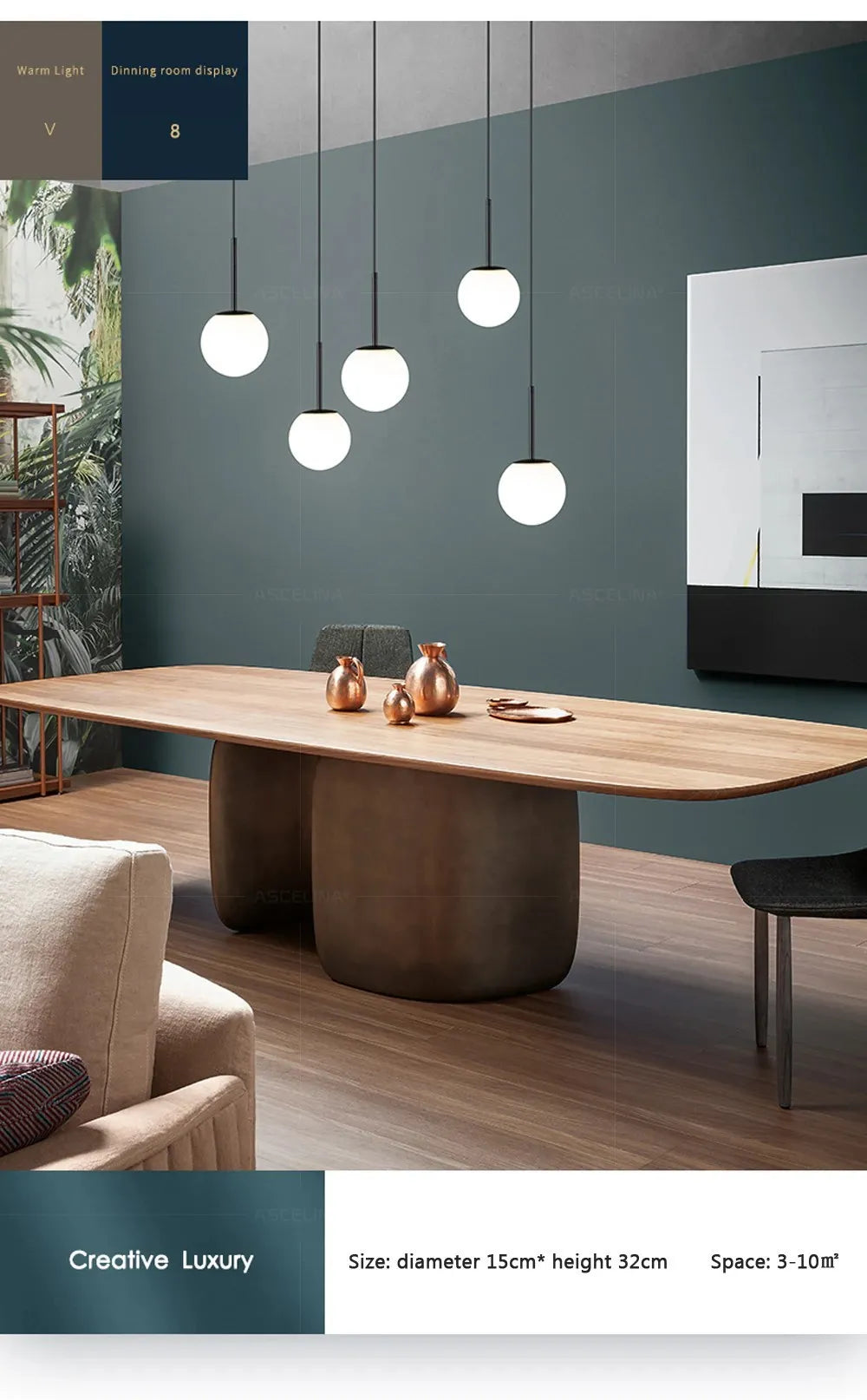 Luminaire Suspension finition dorée en boule – Référence : Joran5647- - Nexa Lights