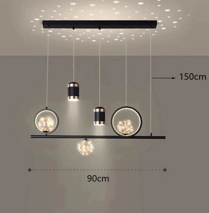 Luminaire Suspension finition élégante dorée – Référence : Mariselle4823-Luminaire Suspendu - Nexa Lights