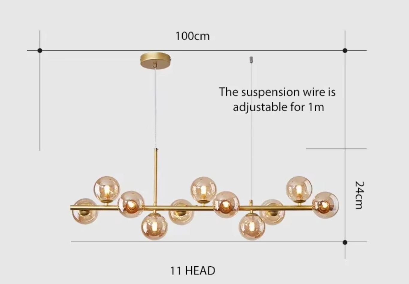 Luminaire Suspension finition élégante dorée – Référence : Miran4826-Luminaire Suspendu - Nexa Lights