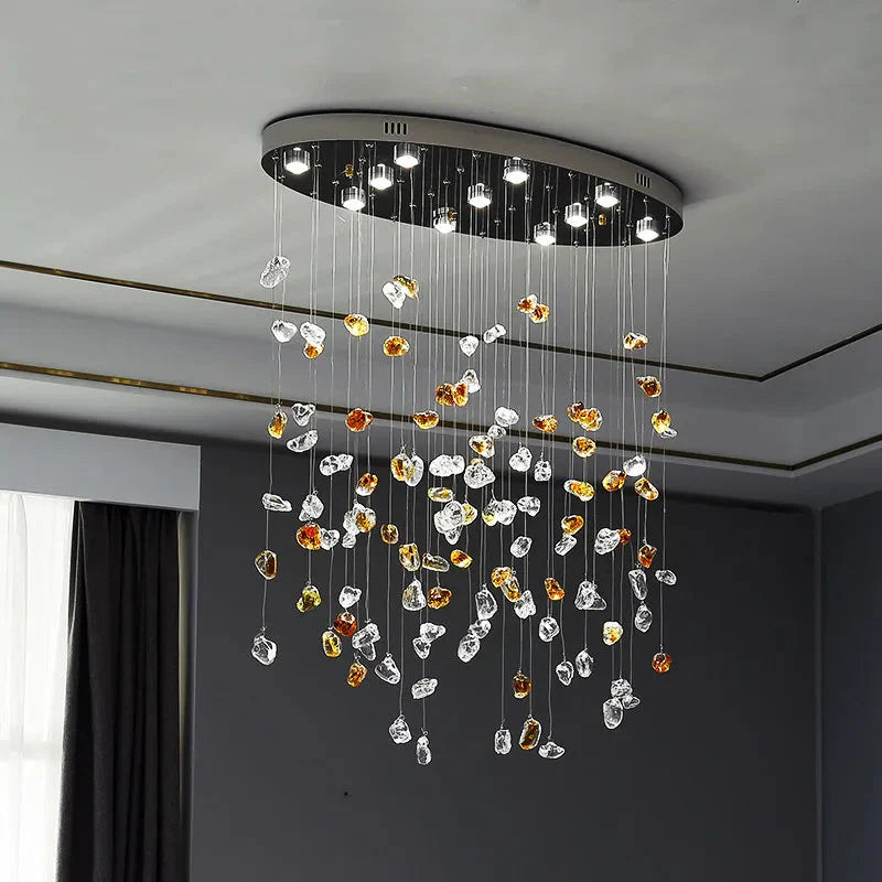 Luminaire Suspension finition élégante en cristal – Référence : Thélio5824- - Nexa Lights