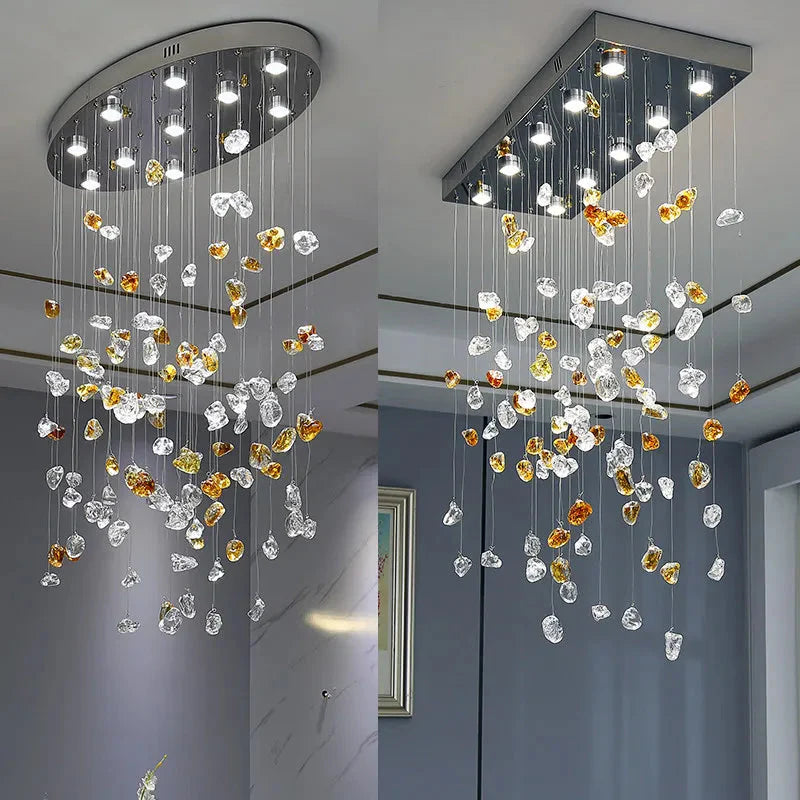 Luminaire Suspension finition élégante en cristal – Référence : Thélio5824- - Nexa Lights
