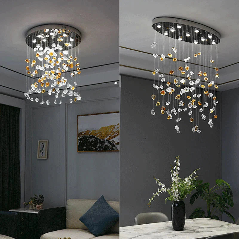 Luminaire Suspension finition élégante en cristal – Référence : Thélio5824- - Nexa Lights