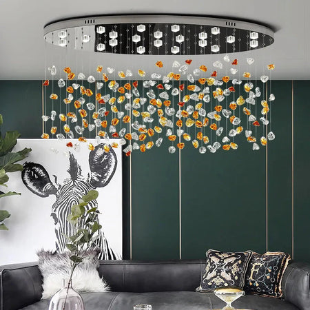 Luminaire Suspension finition élégante en cristal – Référence : Thélio5824- - Nexa Lights