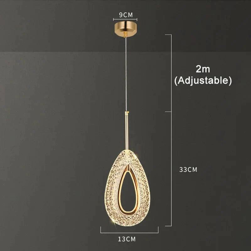 Luminaire Suspension finition élégante en métal doré – Référence : Azura4826-Luminaire Suspendu - Nexa Lights