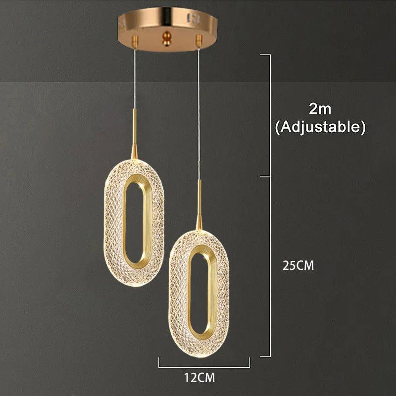 Luminaire Suspension finition élégante en métal doré – Référence : Azura4826-Luminaire Suspendu - Nexa Lights