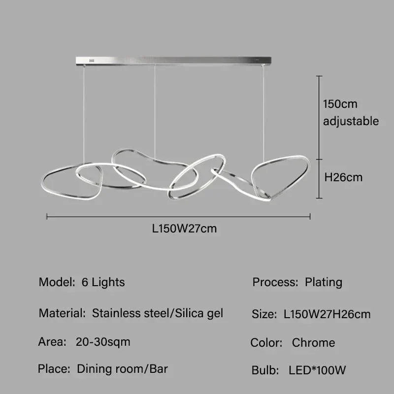 Luminaire Suspension finition en acier inoxydable – Référence : Maëlis4723-Luminaire Suspendu - Nexa Lights