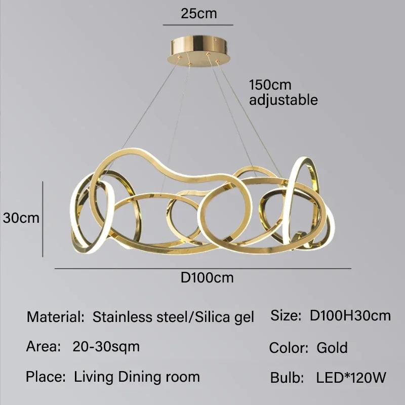 Luminaire Suspension finition en acier inoxydable – Référence : Maëlis4723-Luminaire Suspendu - Nexa Lights