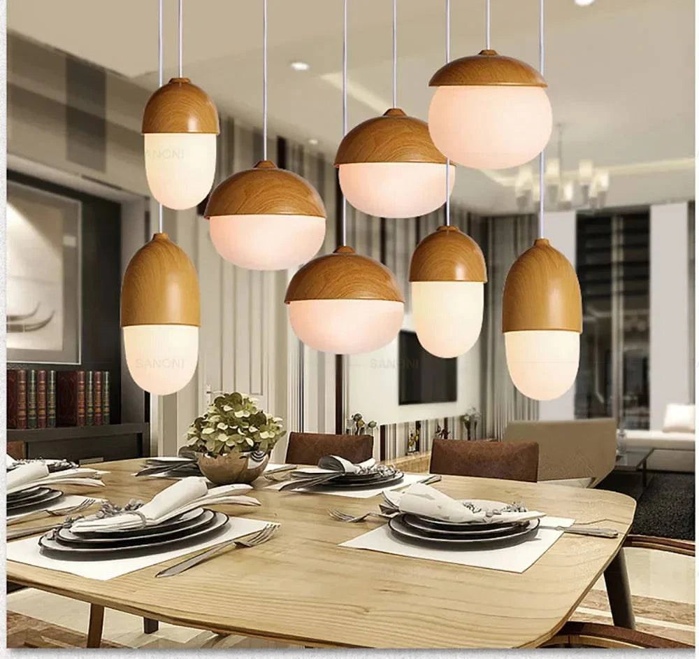 Luminaire Suspension finition en bois naturel – Référence : Calin4823- - Nexa Lights
