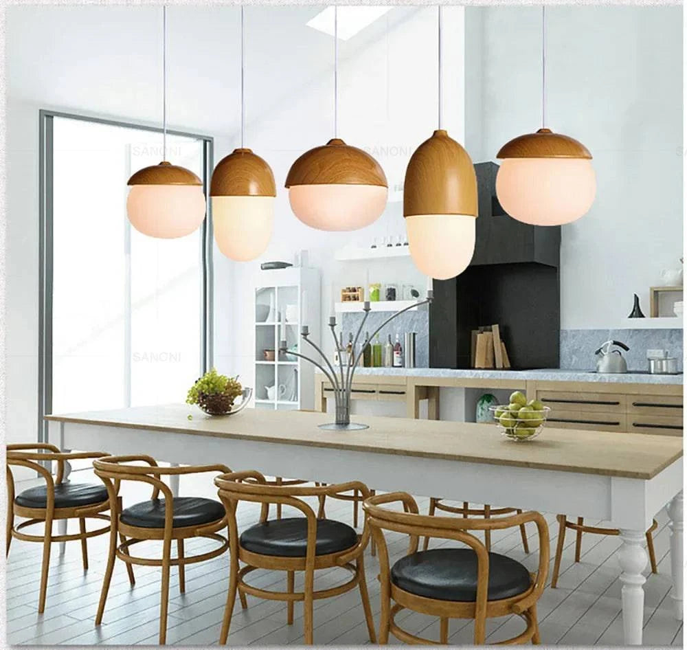 Luminaire Suspension finition en bois naturel – Référence : Calin4823- - Nexa Lights