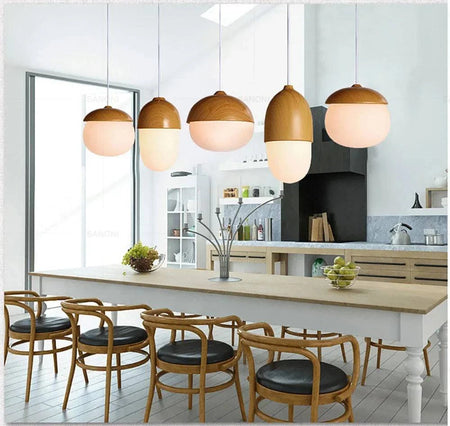 Luminaire Suspension finition en bois naturel – Référence : Calin4823- - Nexa Lights