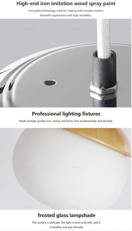 Luminaire Suspension finition en bois naturel – Référence : Calin4823- - Nexa Lights