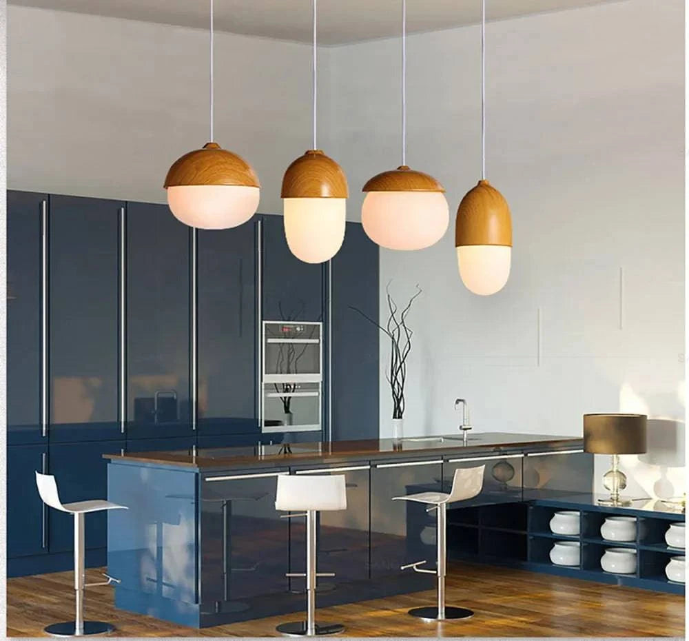 Luminaire Suspension finition en bois naturel – Référence : Calin4823- - Nexa Lights