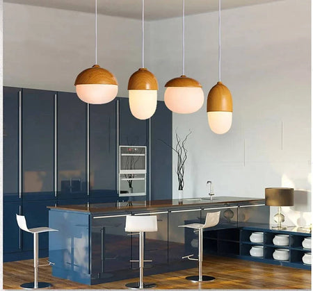 Luminaire Suspension finition en bois naturel – Référence : Calin4823- - Nexa Lights