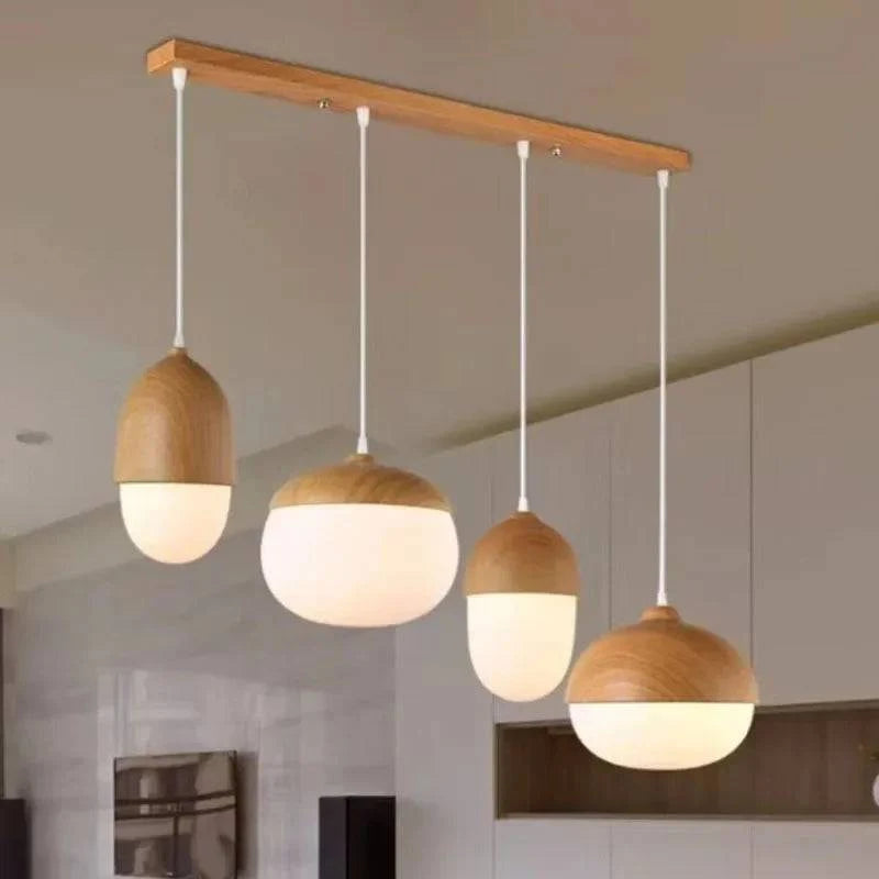 Luminaire Suspension finition en bois naturel – Référence : Calin4823- - Nexa Lights