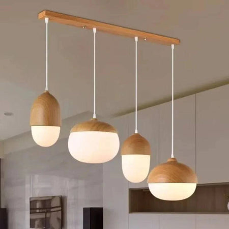 Luminaire Suspension finition en bois naturel – Référence : Calin4823- - Nexa Lights