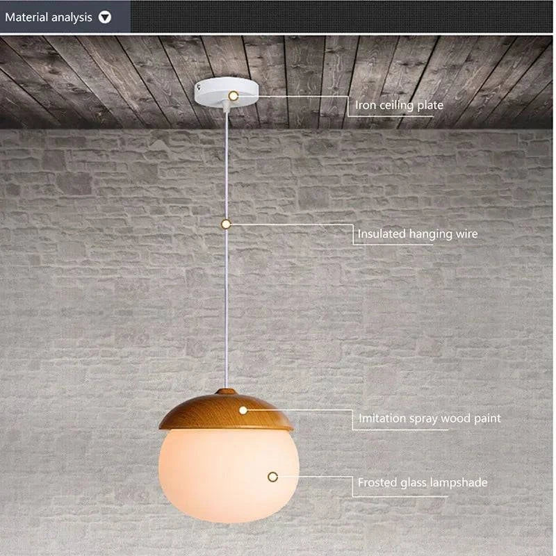 Luminaire Suspension finition en bois naturel – Référence : Calin4823- - Nexa Lights