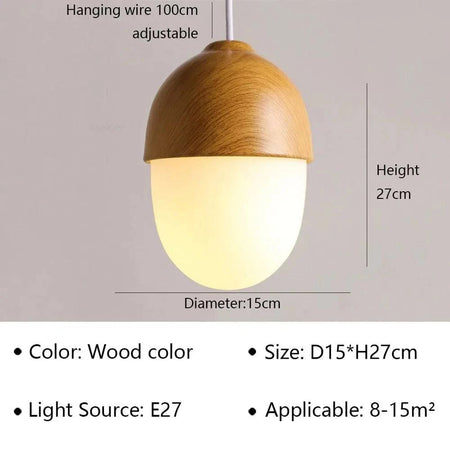 Luminaire Suspension finition en bois naturel – Référence : Calin4823- - Nexa Lights
