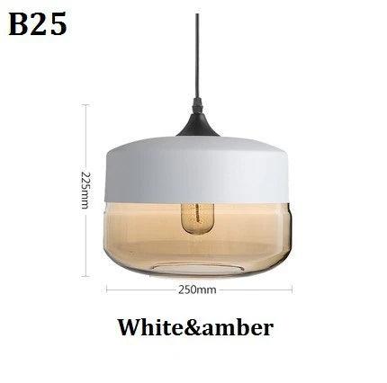 Luminaire Suspension finition en bois noir et verre ambré – Référence : Cyris4832-Luminaire Suspendu - Nexa Lights