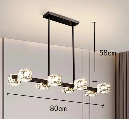 Luminaire Suspension finition en cristal moderne – Référence : Alindra5623- - Nexa Lights