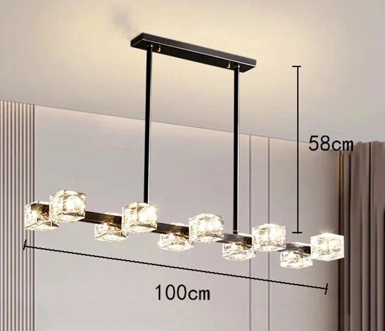 Luminaire Suspension finition en cristal moderne – Référence : Alindra5623- - Nexa Lights