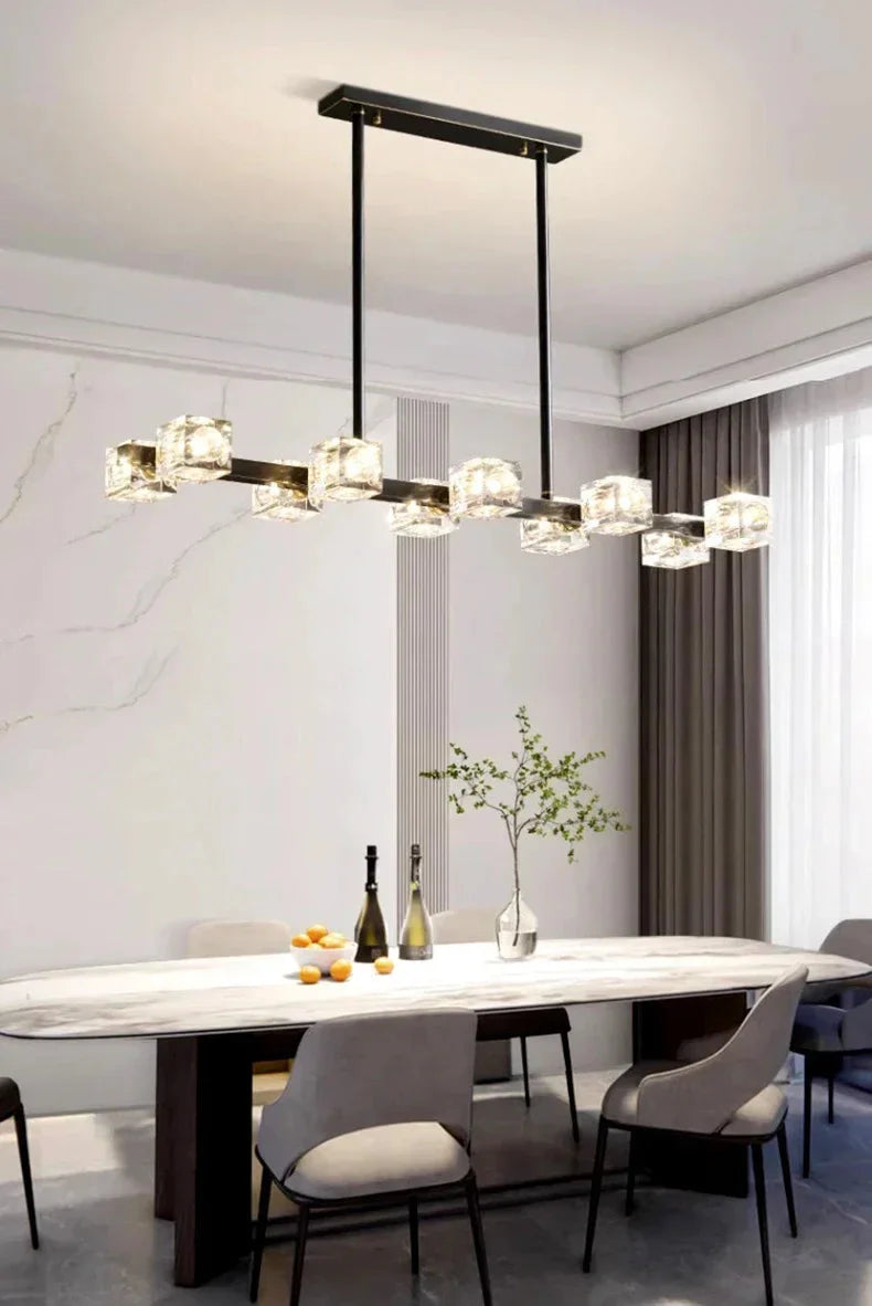 Luminaire Suspension finition en cristal moderne – Référence : Alindra5623- - Nexa Lights