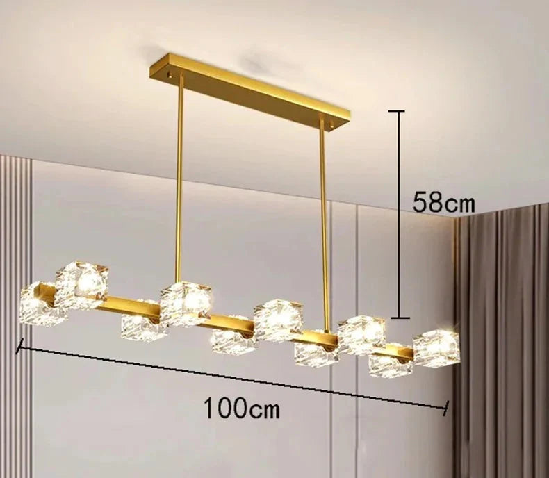 Luminaire Suspension finition en cristal moderne – Référence : Alindra5623- - Nexa Lights