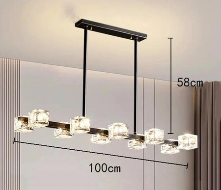 Luminaire Suspension finition en cristal moderne – Référence : Alindra5623- - Nexa Lights