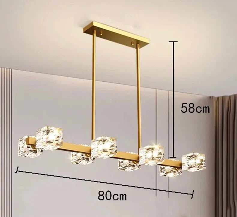 Luminaire Suspension finition en cristal moderne – Référence : Alindra5623- - Nexa Lights