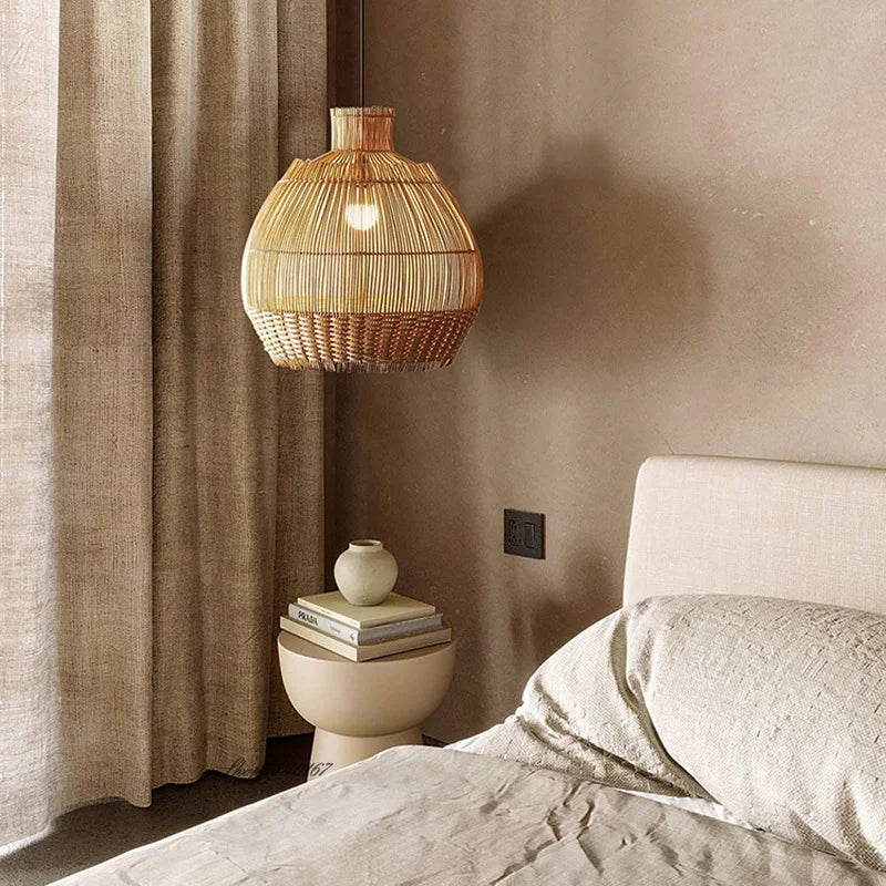 Luminaire Suspension finition en rotin naturel – Référence : Malina4523-Luminaire Suspendu - Nexa Lights