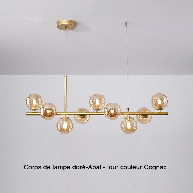 Luminaire Suspension finition en verre transparent – Référence : Isandre1294-Luminaire Suspendu - Nexa Lights
