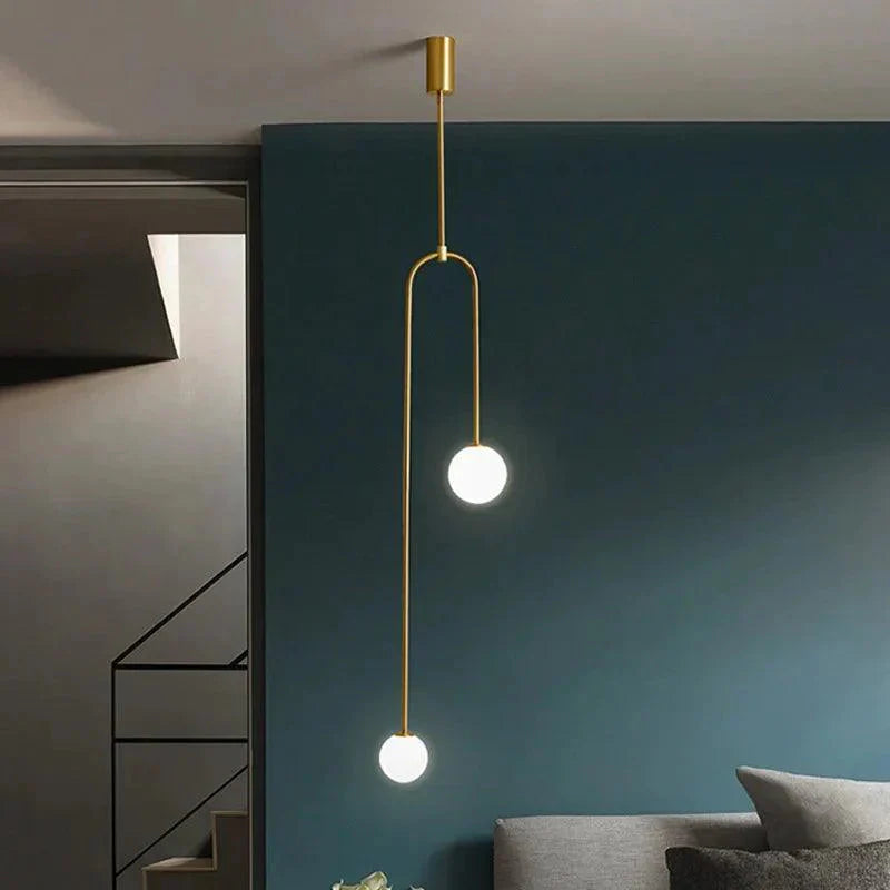 Luminaire Suspension finition laiton poli – Référence : Aléa4937-Luminaire Suspendu - Nexa Lights