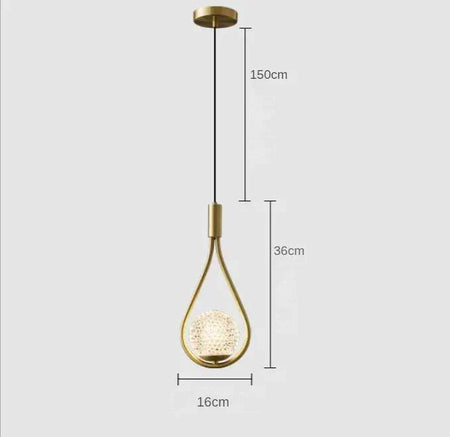 Luminaire Suspension finition laiton poli – Référence : Nélia5274-Luminaire Suspendu - Nexa Lights