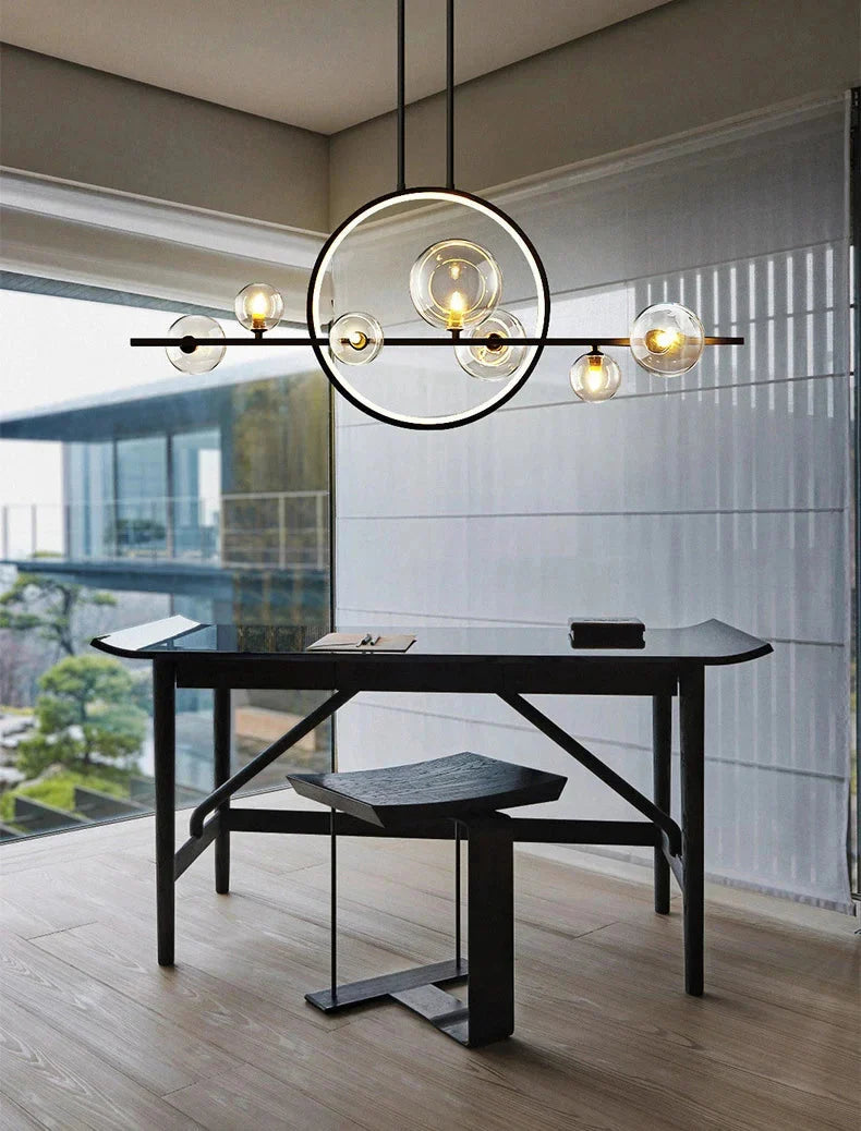 Luminaire Suspension finition mate argentée – Référence : Meryn5623- - Nexa Lights