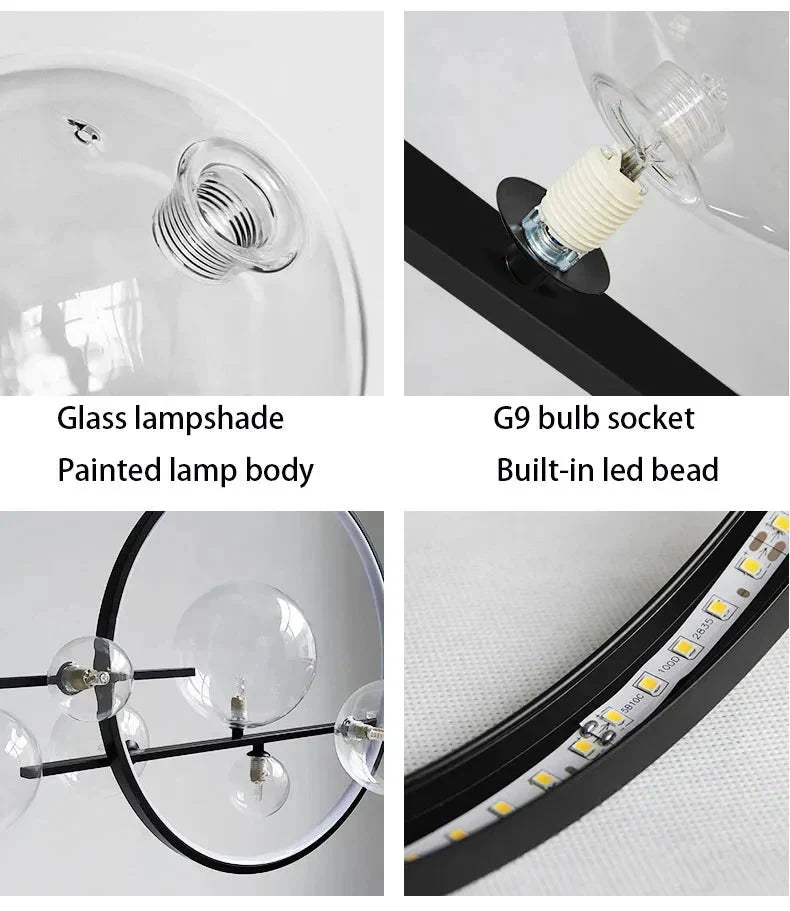 Luminaire Suspension finition mate argentée – Référence : Meryn5623- - Nexa Lights
