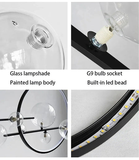 Luminaire Suspension finition mate argentée – Référence : Meryn5623- - Nexa Lights