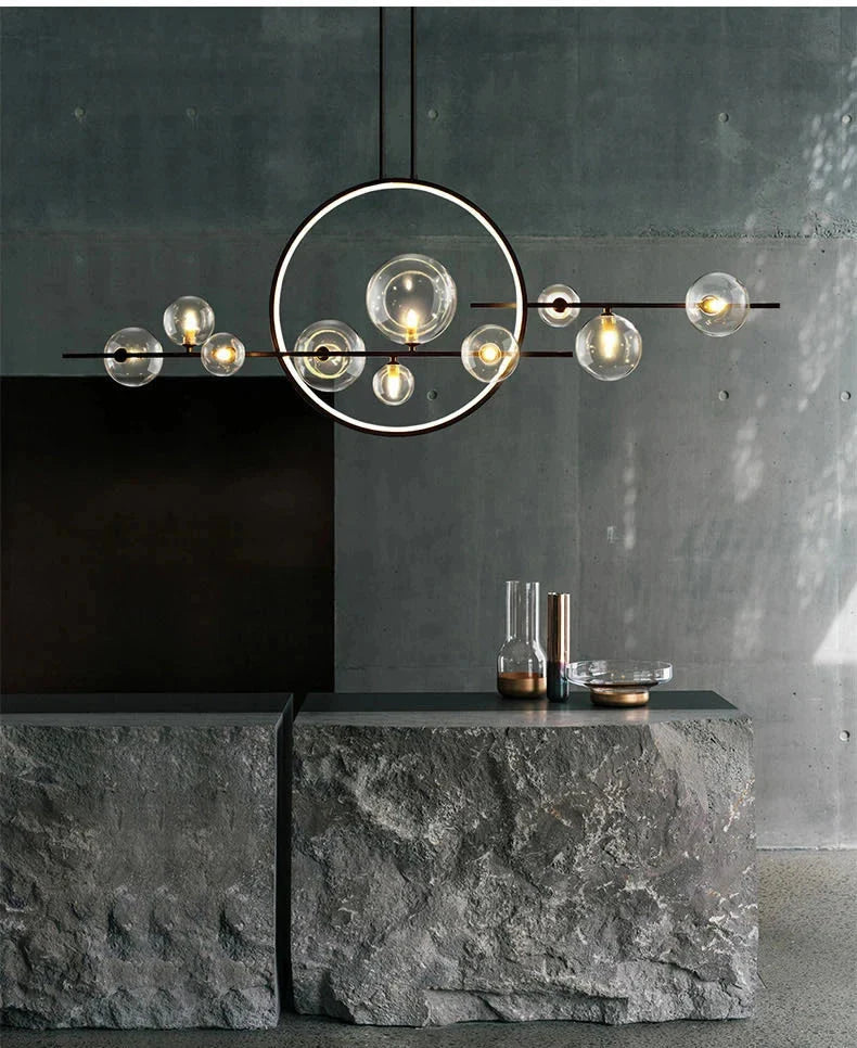 Luminaire Suspension finition mate argentée – Référence : Meryn5623- - Nexa Lights