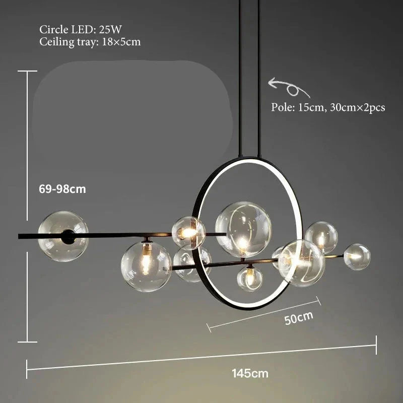 Luminaire Suspension finition mate argentée – Référence : Meryn5623- - Nexa Lights
